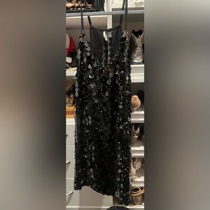 TOPSHOP black big sequin dress. Size 10